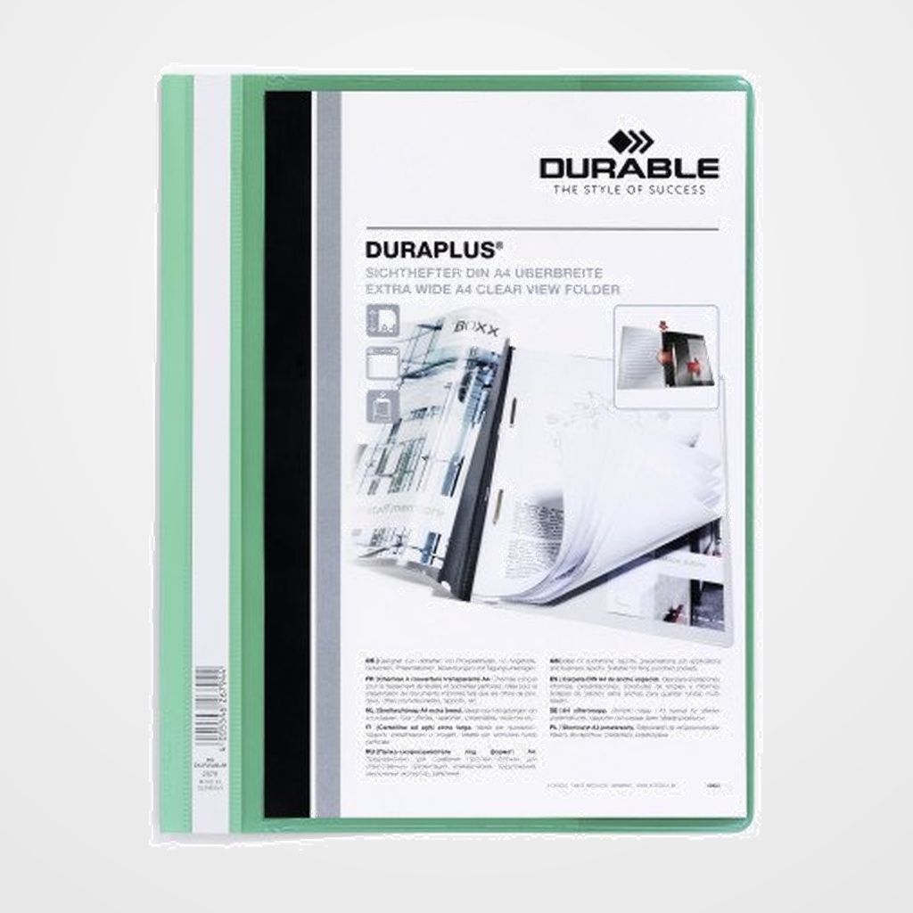 DOSIER FASTENER DURABLE DURAPLUS 2579 A4 VERDE