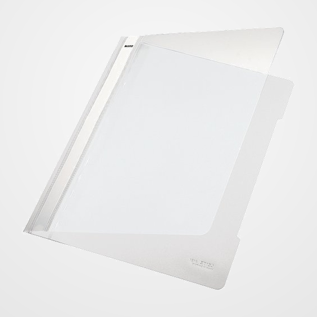 DOSIER FASTENER LEITZ (PLASTICO) PVC A4 con TARJETERO BLANCO
