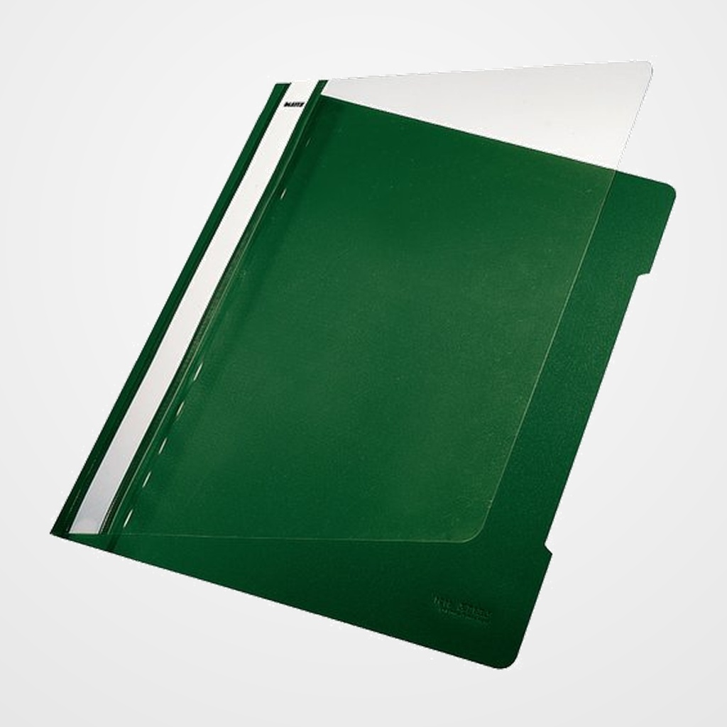 DOSIER FASTENER LEITZ (PLASTICO) PVC A4 con TARJETERO VERDE