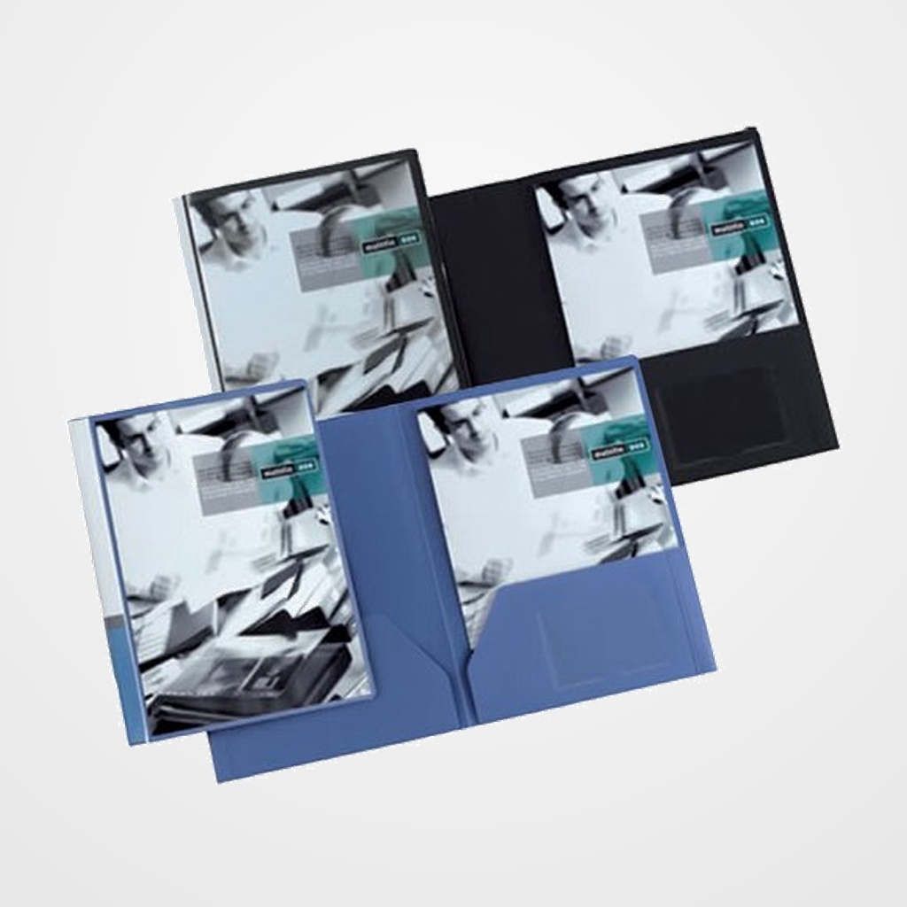 DOSIER con DOBLE BOLSA MULTIFIN DOS D074 CANGURO NEGRO