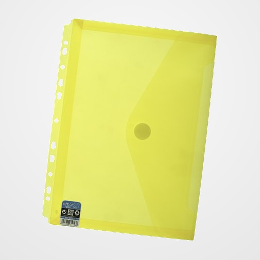 DOSIER SOBRE OFFICE BOX FUELLE PP VELCRO A4+ MULTITALADRO AMARILLO TRANSPARENTE