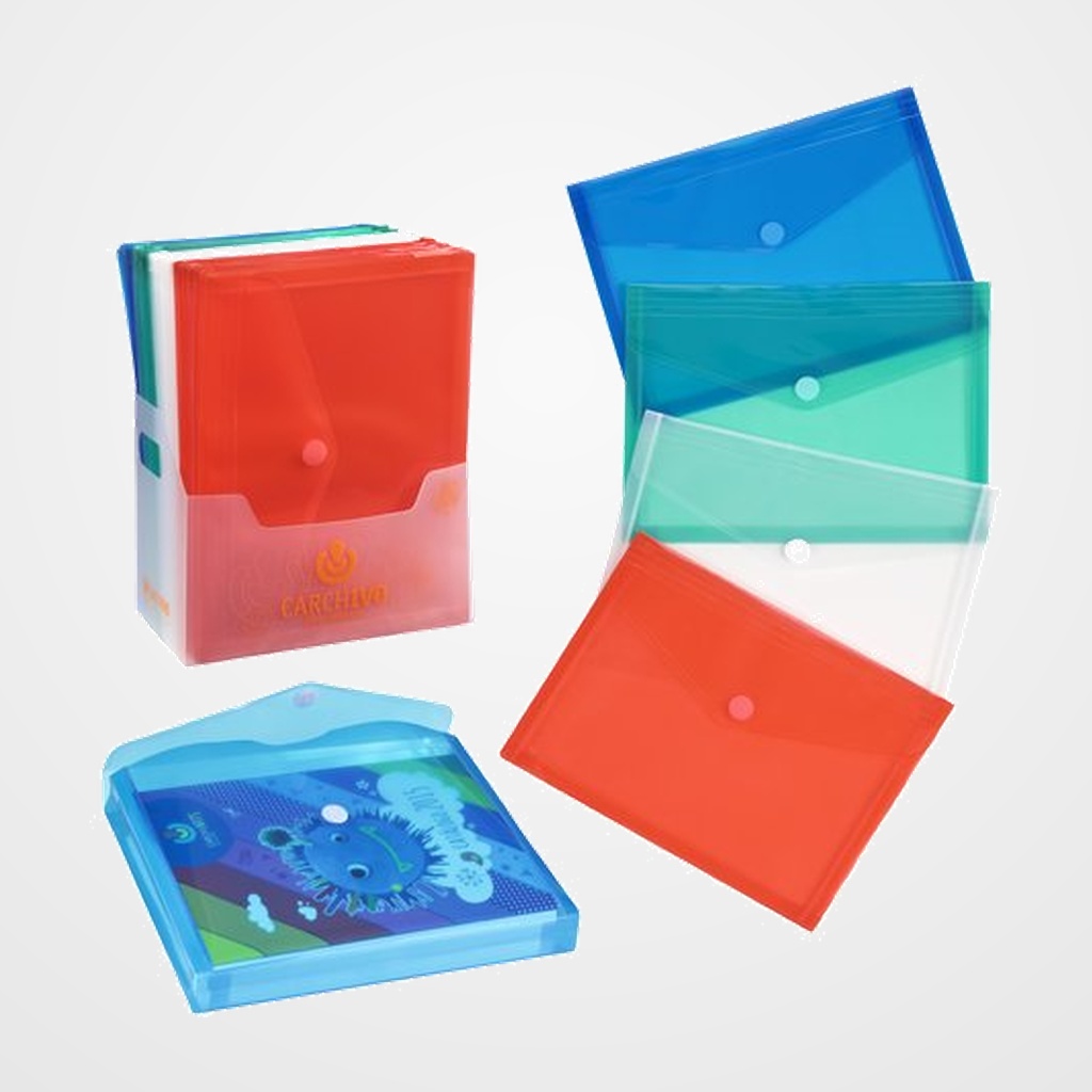 DOSIER SOBRE CARCHIVO FUELLE PP VELCRO A4 CRISTAL