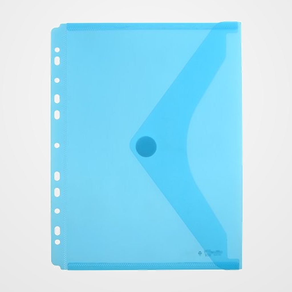 DOSIER SOBRE OFFICE BOX PP VELCRO A4 MULTITALADRO AZUL