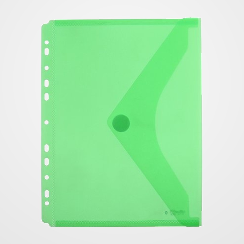 DOSIER SOBRE OFFICE BOX PP VELCRO A4 MULTITALADRO VERDE