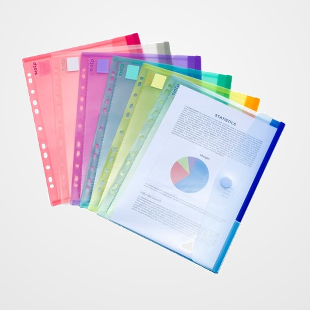 DOSIER SOBRE TARIFOLD PP VELCRO A4+ MULTITALADRO COLORES SURTIDOS PACK de 12