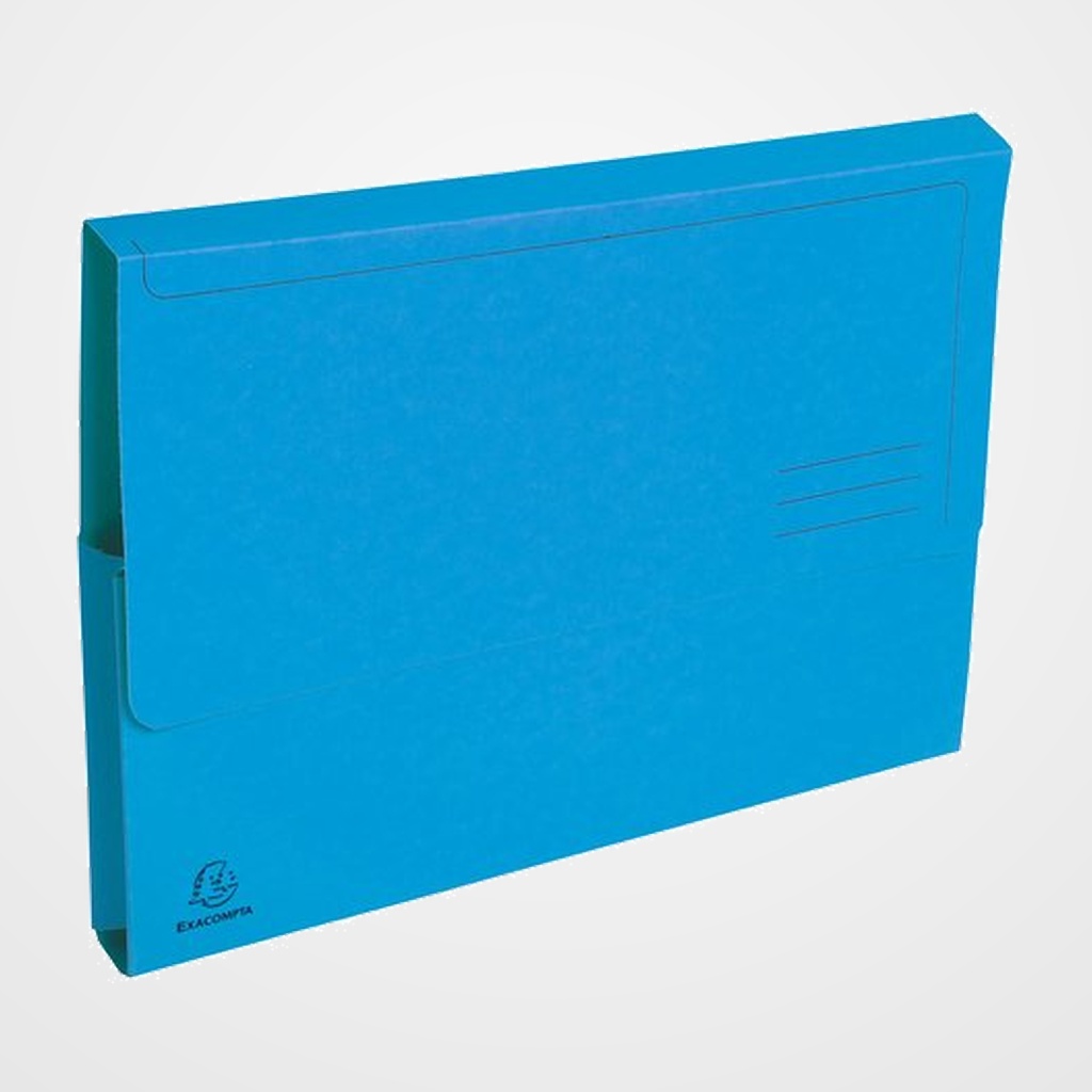 SUBCARPETA EXACOMPTA FOREVER (BOLSA FUELLE 32mm) 290g A4 AZUL PAQUETE de 10