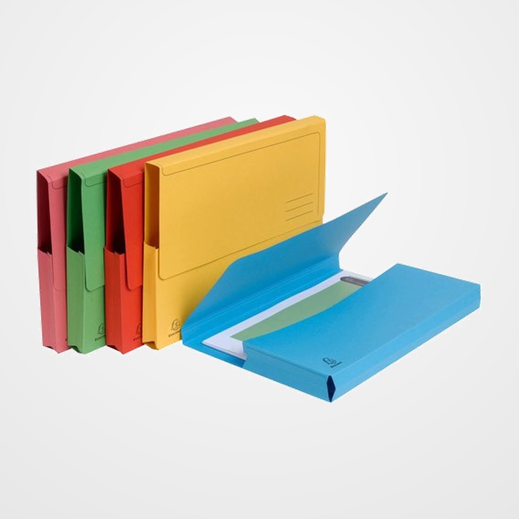 SUBCARPETA EXACOMPTA FOREVER (BOLSA FUELLE 32mm) 290g A4 SURTIDO PAQUETE de 10 (5 col.)