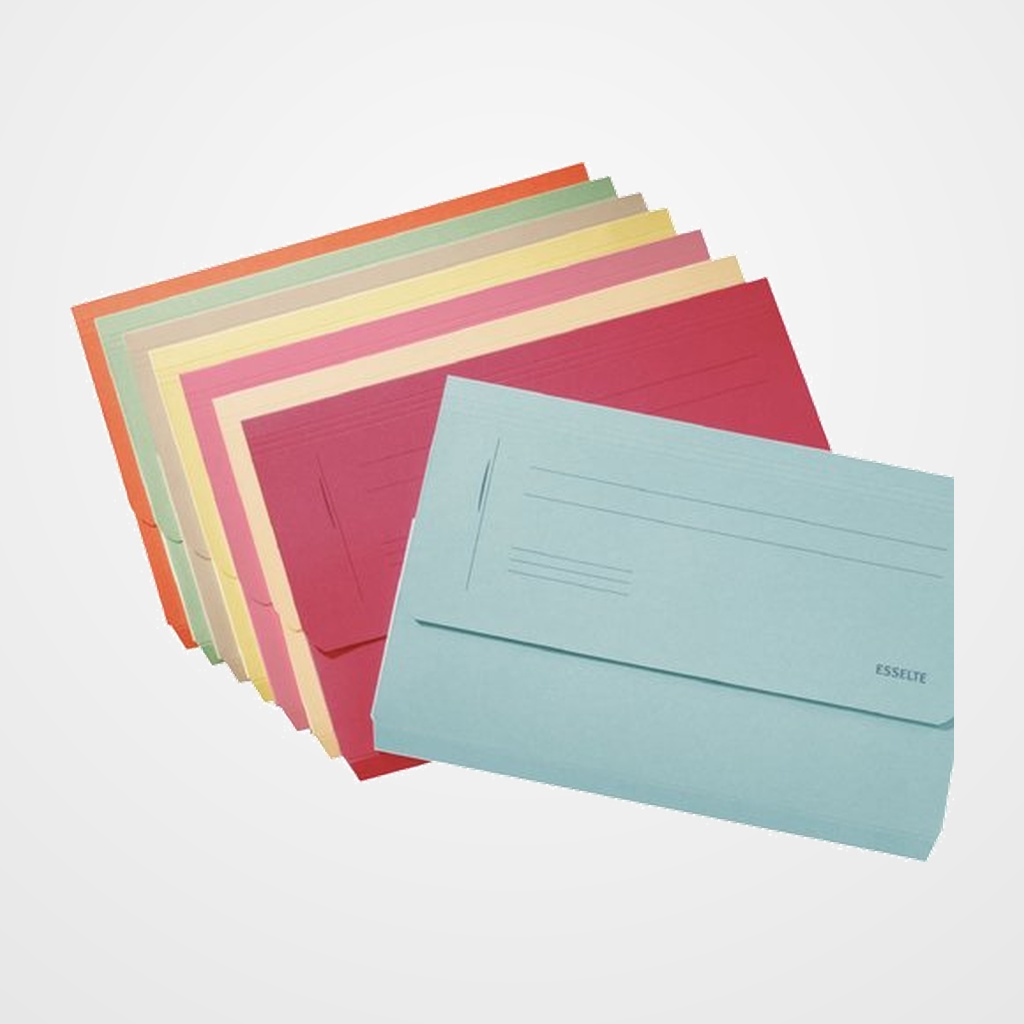 SUBCARPETA ESSELTE POCKET (BOLSA FUELLE) 275g Fº AMARILLO PAQUETE de 25