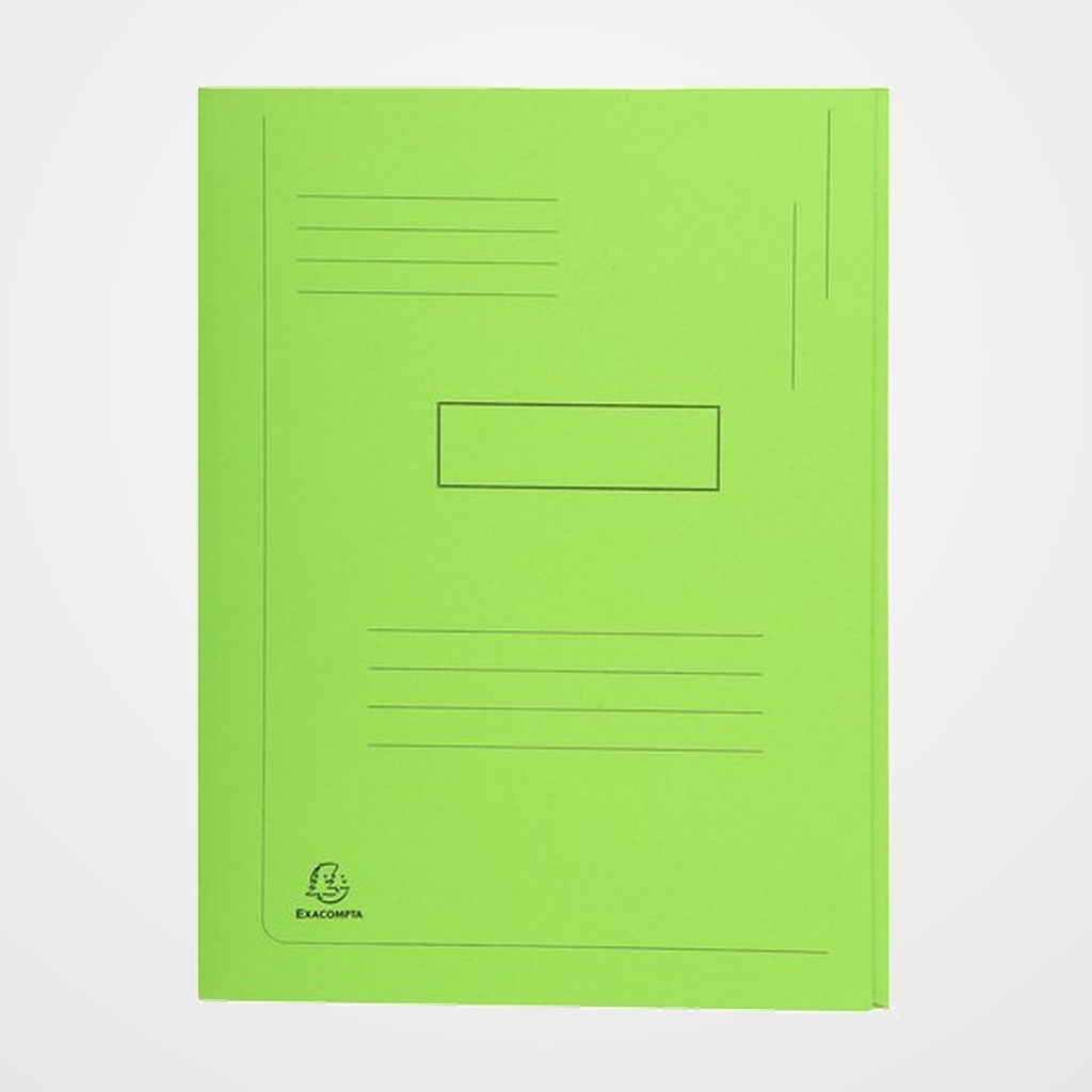 SUBCARPETA EXACOMPTA FOREVER 2 SOLAPA 290g A4 VERDE CLARO PAQUETE de 50