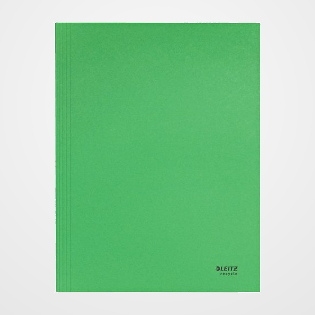SUBCARPETA LEITZ RECYCLE 3 SOLAPAS A4 VERDE