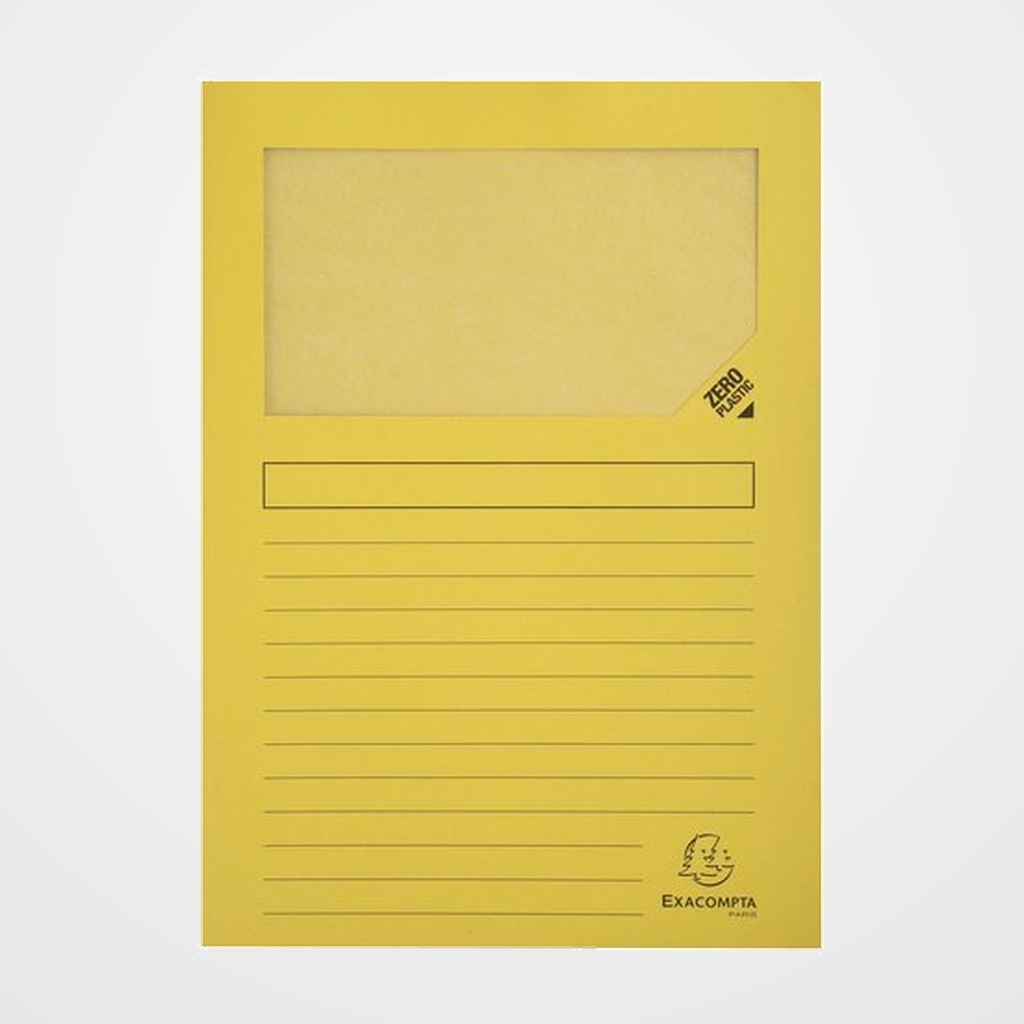 SUBCARPETA EXACOMPTA FOREVER VENTANA 130g A4 AMARILLO CLARO PAQUETE de 25