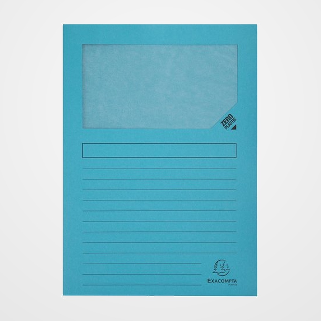 SUBCARPETA EXACOMPTA FOREVER VENTANA 120g A4 AZUL CLARO PAQUETE de 25