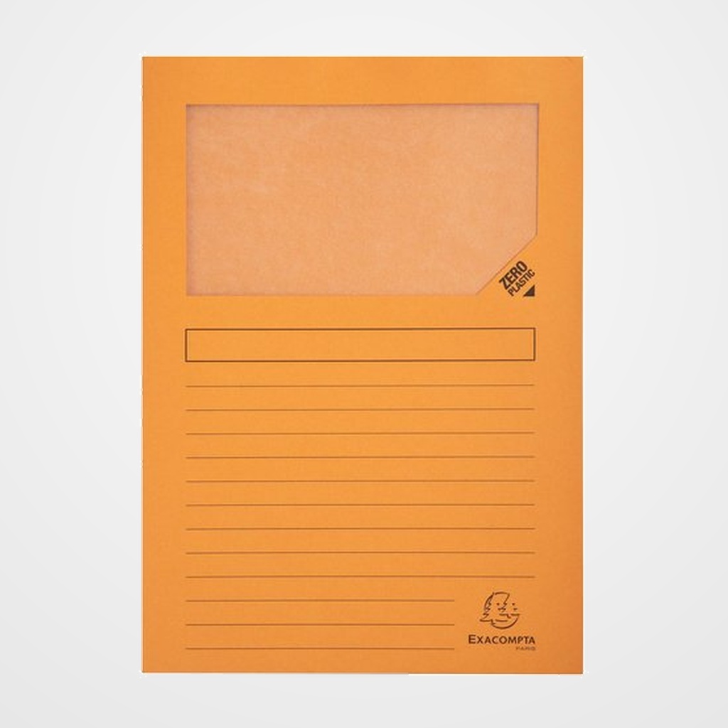 SUBCARPETA EXACOMPTA FOREVER VENTANA 130g A4 NARANJA PAQUETE de 25