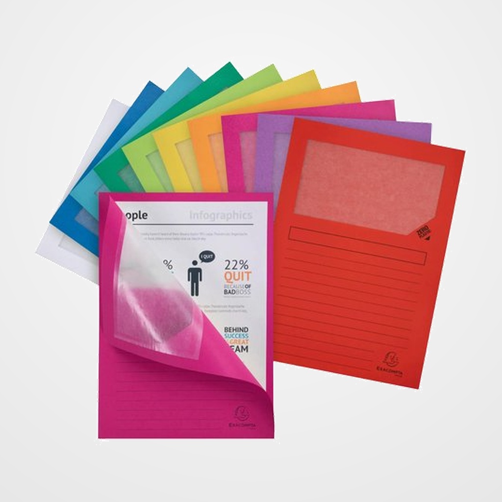 SUBCARPETA EXACOMPTA FOREVER VENTANA 120g A4 SURTIDO PAQUETE de 25