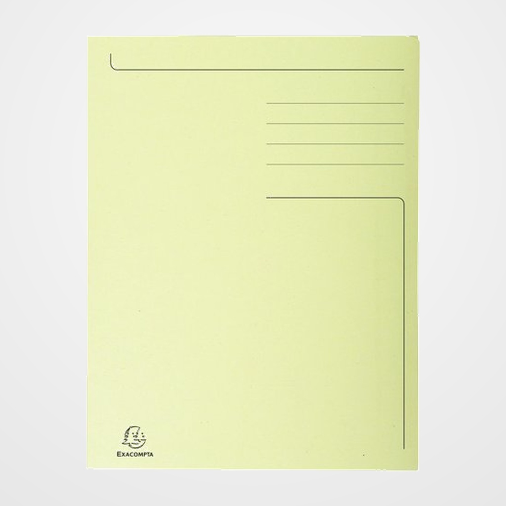 SUBCARPETA EXACOMPTA FOREVER 3 SOLAPA 280g A4 AMARILLO CLARO PAQUETE de 50