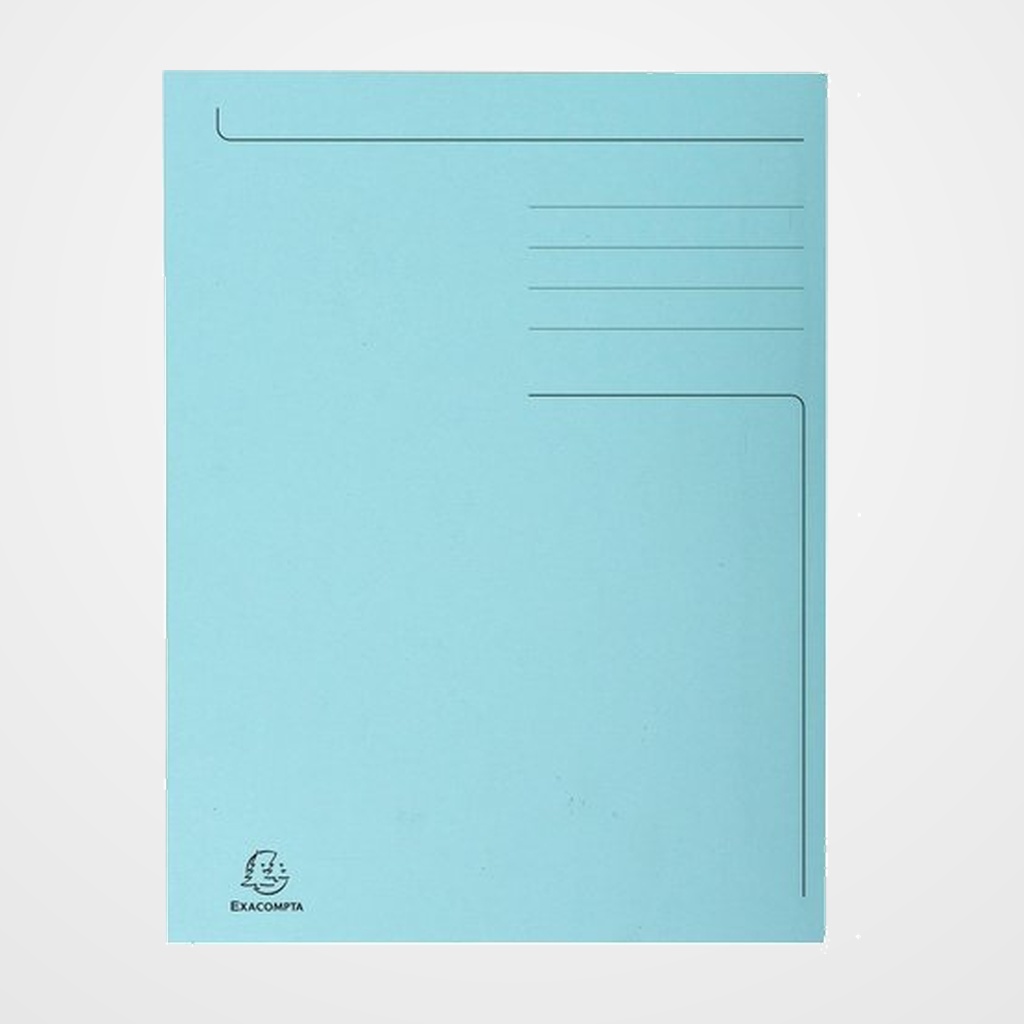 SUBCARPETA EXACOMPTA FOREVER 3 SOLAPA 280g A4 AZUL CLARO PAQUETE de 50