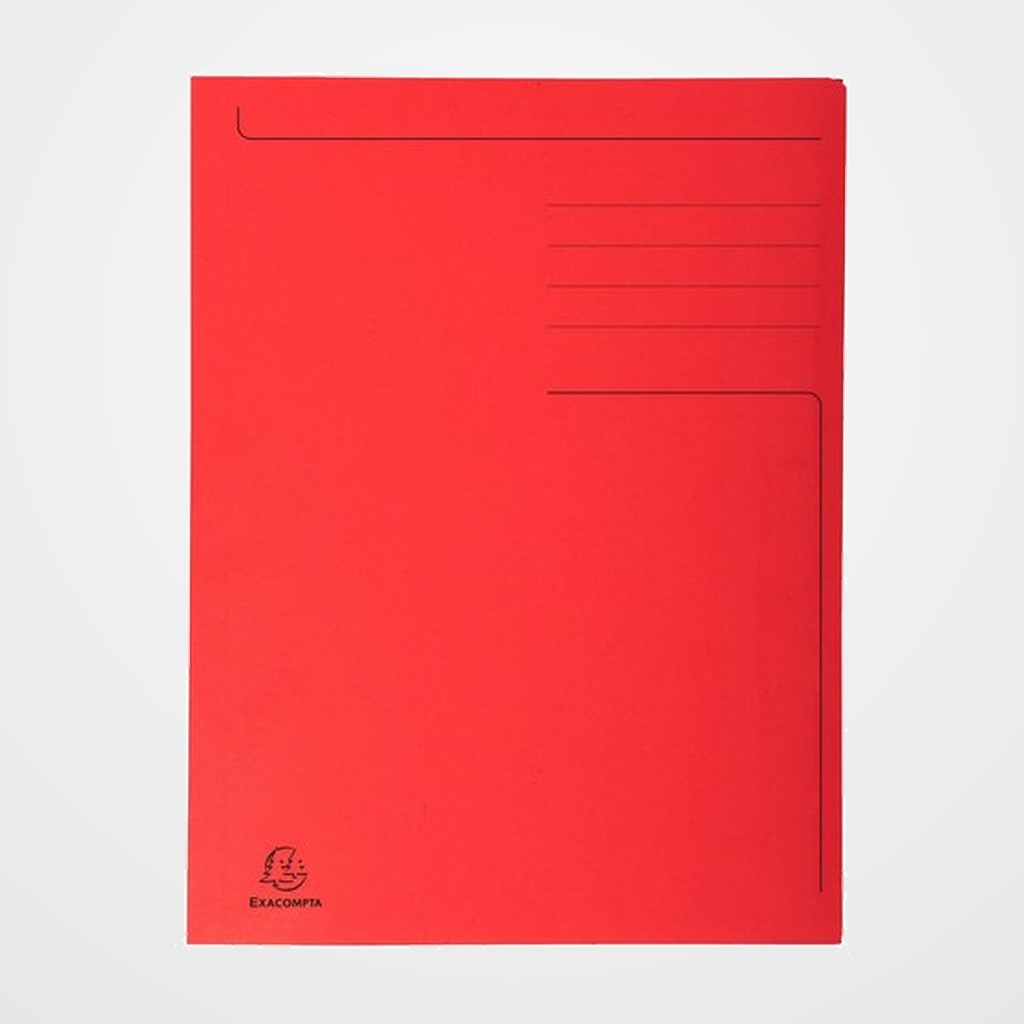 SUBCARPETA EXACOMPTA FOREVER 3 SOLAPA 280g A4 ROJO CLARO PAQUETE de 50