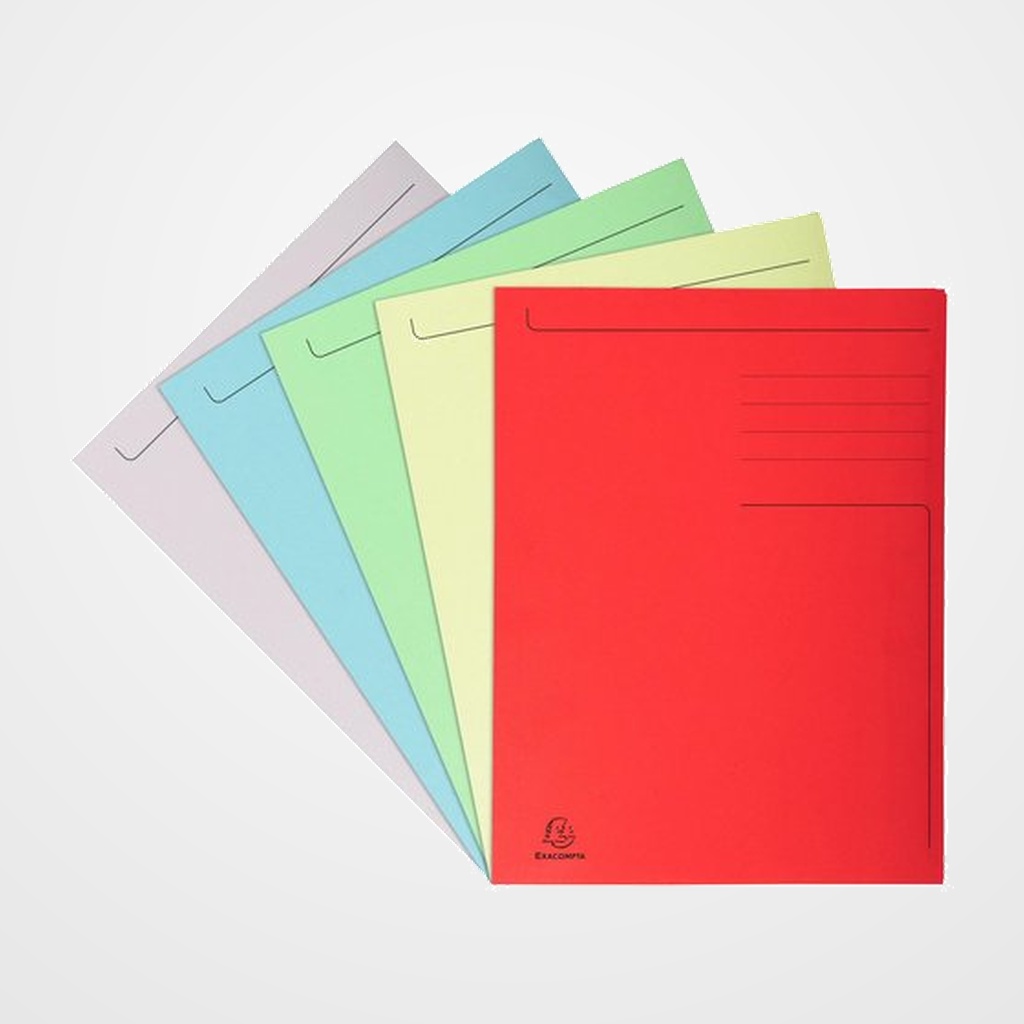 SUBCARPETA EXACOMPTA FOREVER 3 SOLAPA 280g A4 SURTIDO PAQUETE de 10