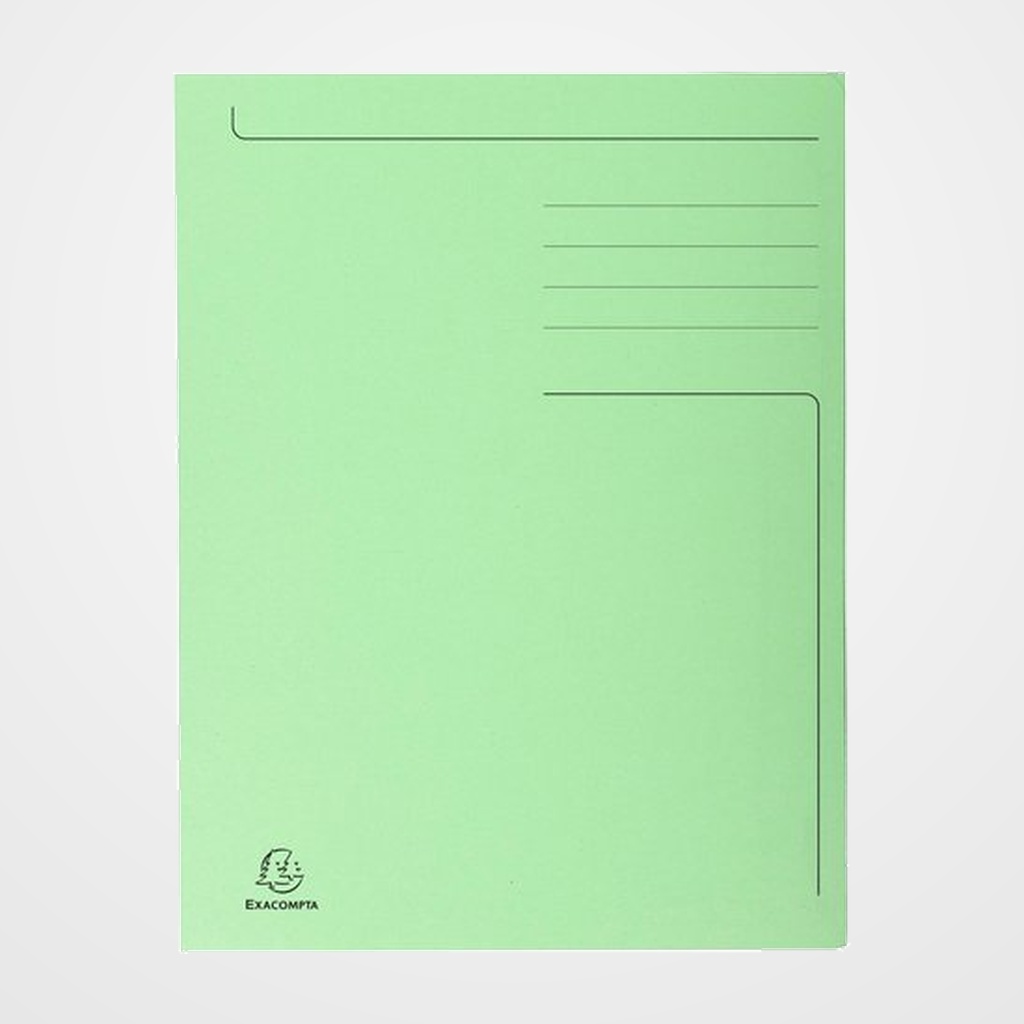 SUBCARPETA EXACOMPTA FOREVER 3 SOLAPA 280g A4 VERDE CLARO PAQUETE de 50