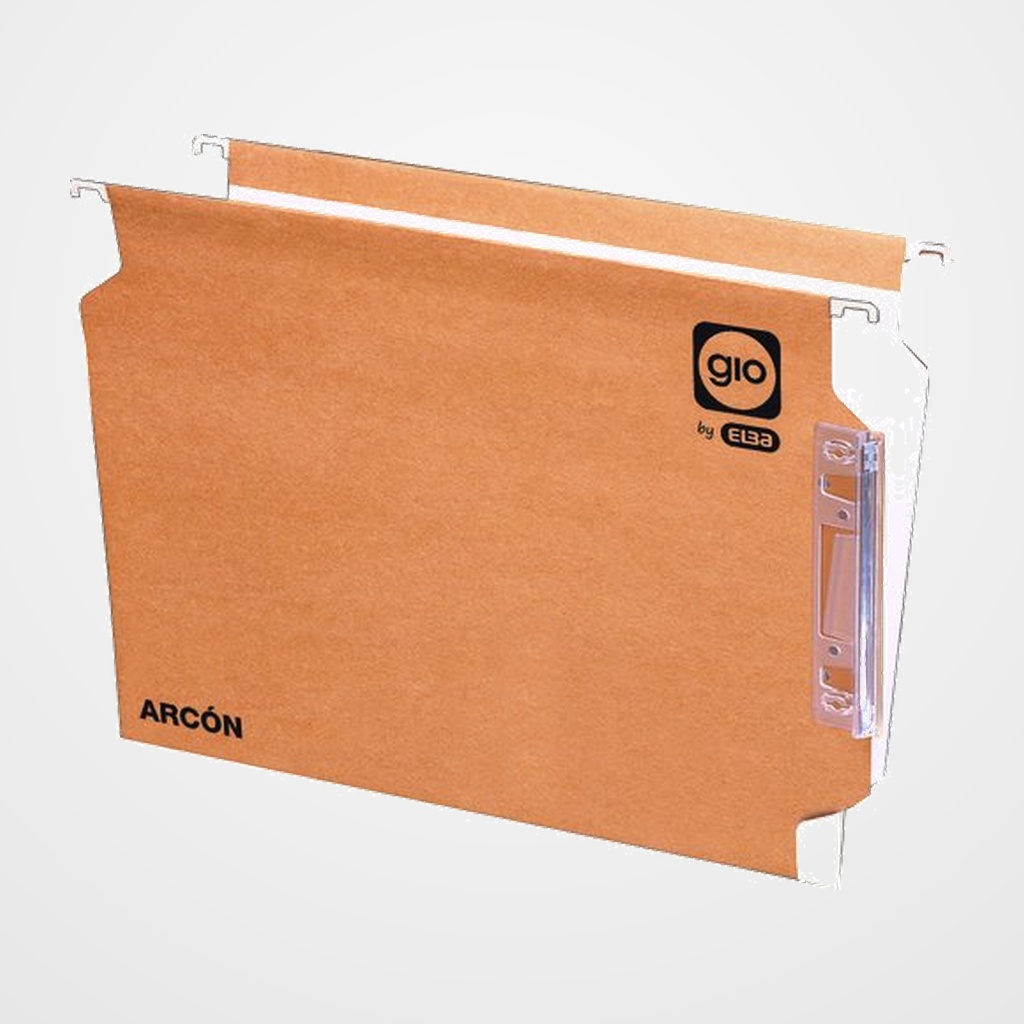 CARPETA COLGANTE GIO cart.ARCON visor LATERAL  V  BICOLOR 240g A4 PAQUETE de 25 (50100/50300/A10020)