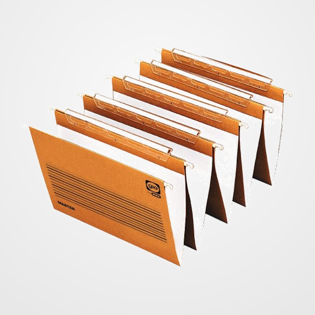 CARPETA COLGANTE GIO cart.MASTER visor PANORAMICO  V  BICOLOR 240g Fº PAQUETE de 25 (42700/T20020)