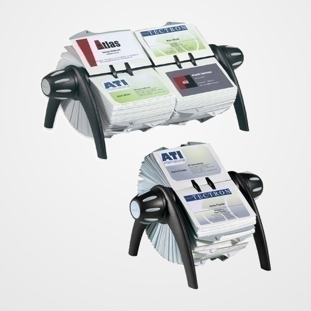 FICHERO ROTATIVO TARJETERO DURABLE VISIFIX FLIP (400 tarjetas) NEGRO