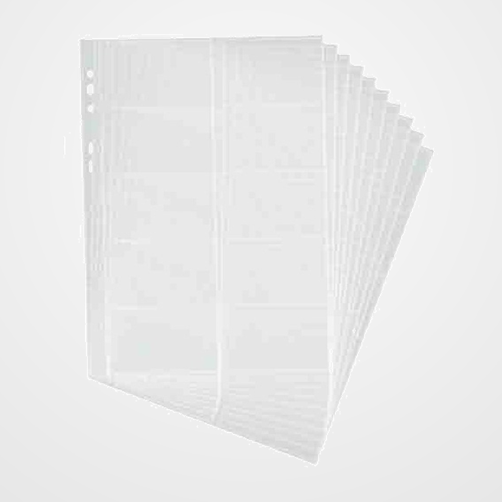 FUNDA para TARJETAS DURABLE VISIFIX 2389 A4 BOLSA de 10 (200 tj.) (para tarjeteros 2384, 2388, 2409 y 2462)