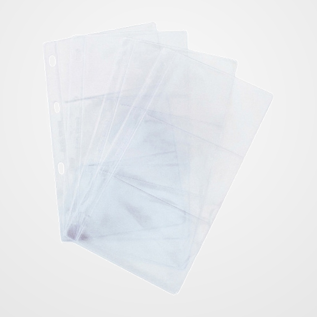FUNDA para TARJETAS GRAFOPLAS PP 110µ 4º 3 DPTOS. 11 TAL. BOLSA de 10