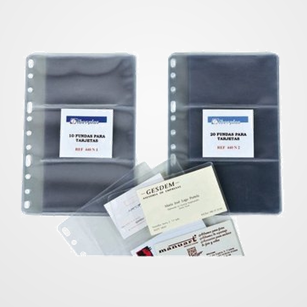 FUNDA para TARJETAS IBERPLAS PVC 150µ 4º 3 DPTOS. 11 TAL. BOLSA de 10