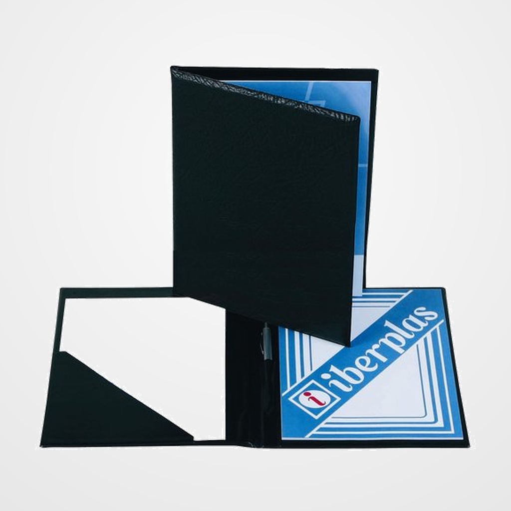 CARPETA de CONGRESOS IBERPLAS PVC Fº ACOLCHADA NEGRO