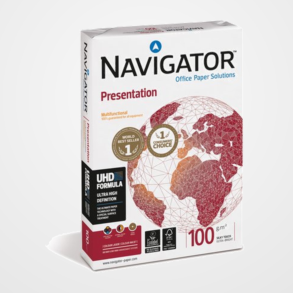 PAPEL A4 NAVIGATOR 100g 500h PRESENTATION