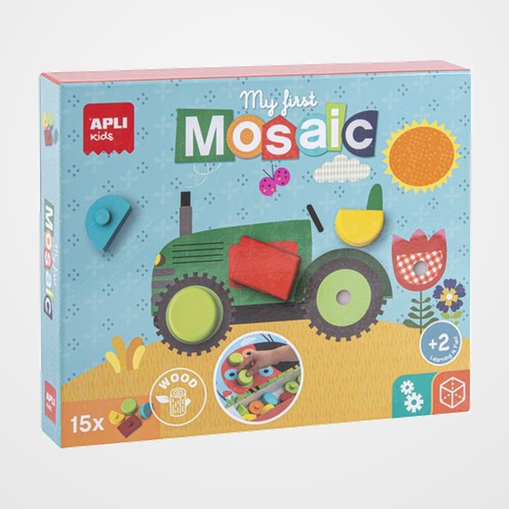 APLI KIDS MY FIRST BLOQUES MADERA WOODEN MOSAIC 15 PIEZAS