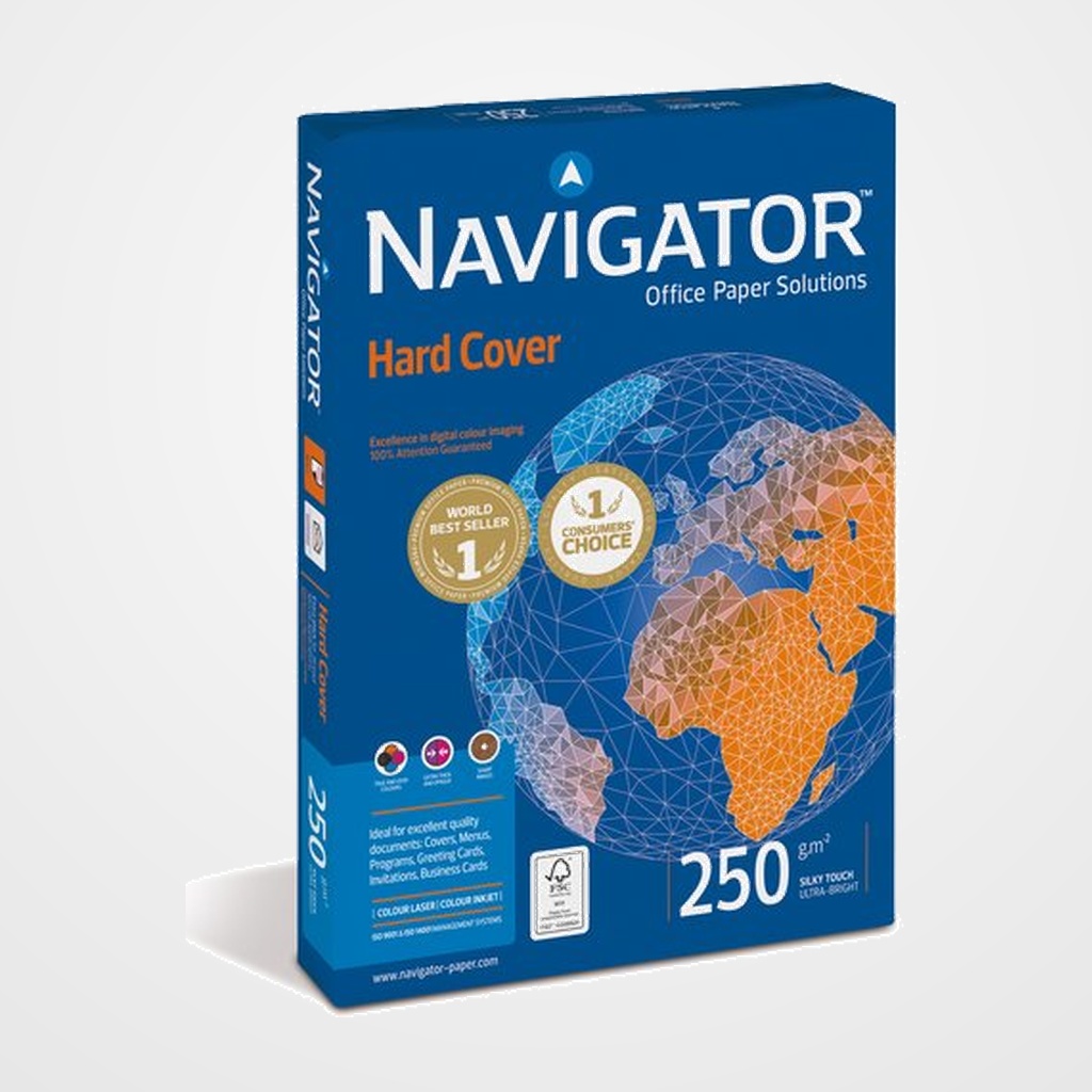 PAPEL A4 NAVIGATOR 250g 125h HARD COVER
