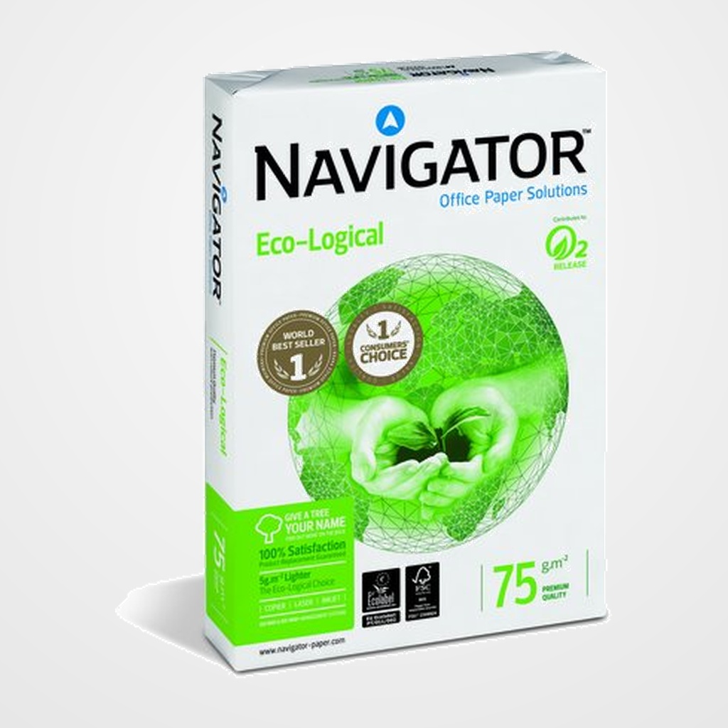 PAPEL A4 NAVIGATOR ECO-LOGICAL 75g 500h