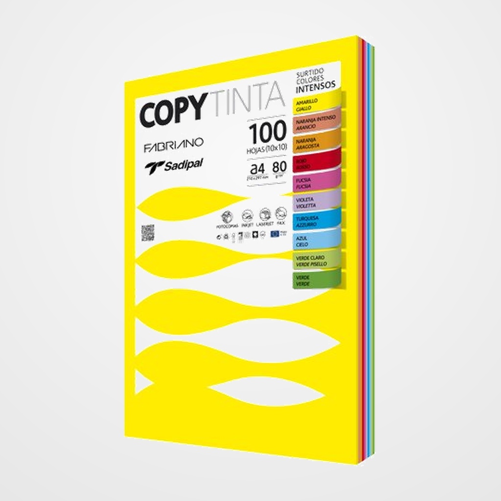 PAPEL de COLOR A4 COLORE 80 80g 100h SURTIDO INTENSO