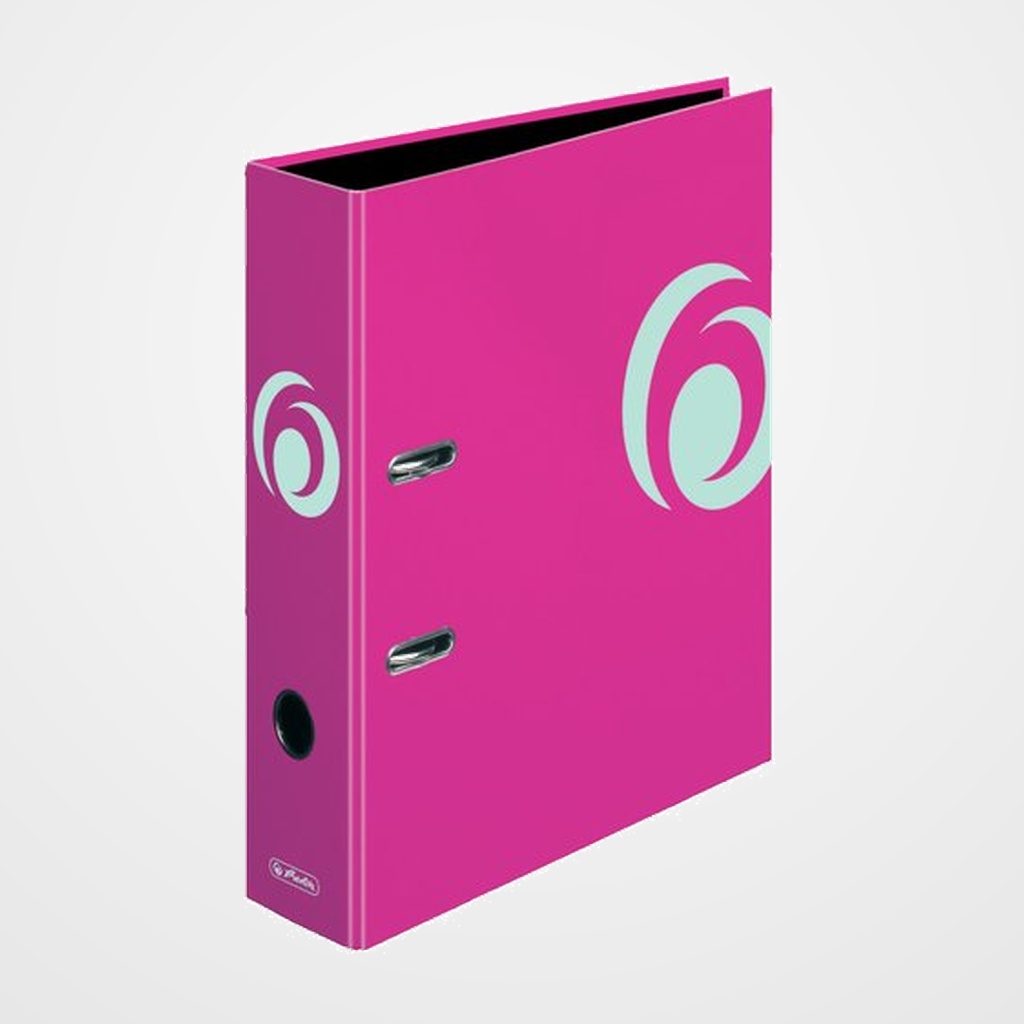 ARCHIVADOR palanca COLOR BLOCKING HERLITZ  A4 80mm FUCSIA