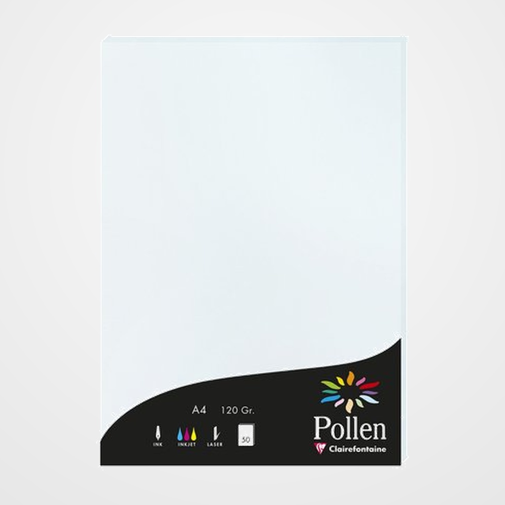 PAPEL CLAIREFONTAINE POLLEN A4 120g 50h AZUL