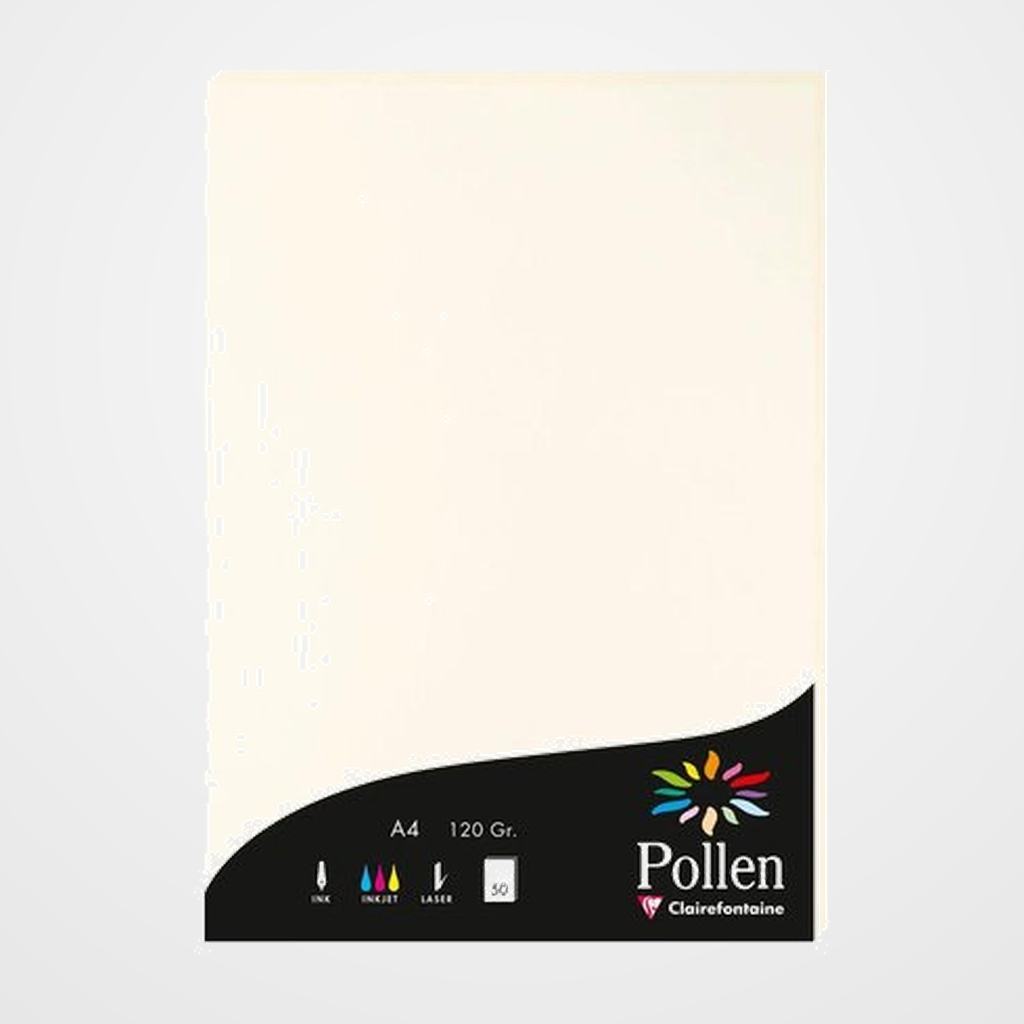 PAPEL CLAIREFONTAINE POLLEN A4 120g 50h BLANCO NATURAL