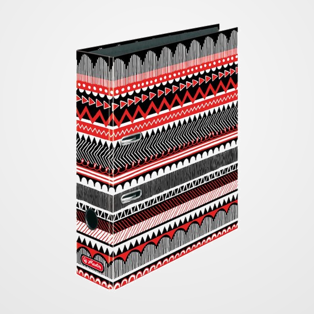 [11601740] ARCHIVADOR palanca DECORADO HERLITZ BLACK&WOW A4 80mm ETHNO