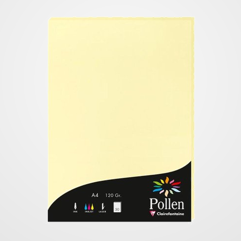 PAPEL CLAIREFONTAINE POLLEN A4 120g 50h CANARIO