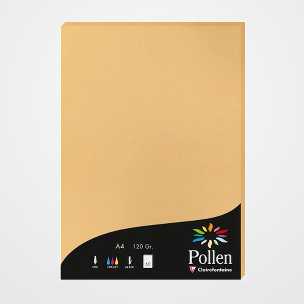 PAPEL CLAIREFONTAINE POLLEN A4 120g 50h CARAMELO