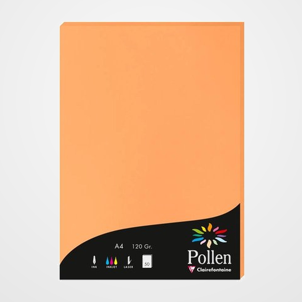 [12701622] PAPEL CLAIREFONTAINE POLLEN A4 120g 50h CLEMENTINA
