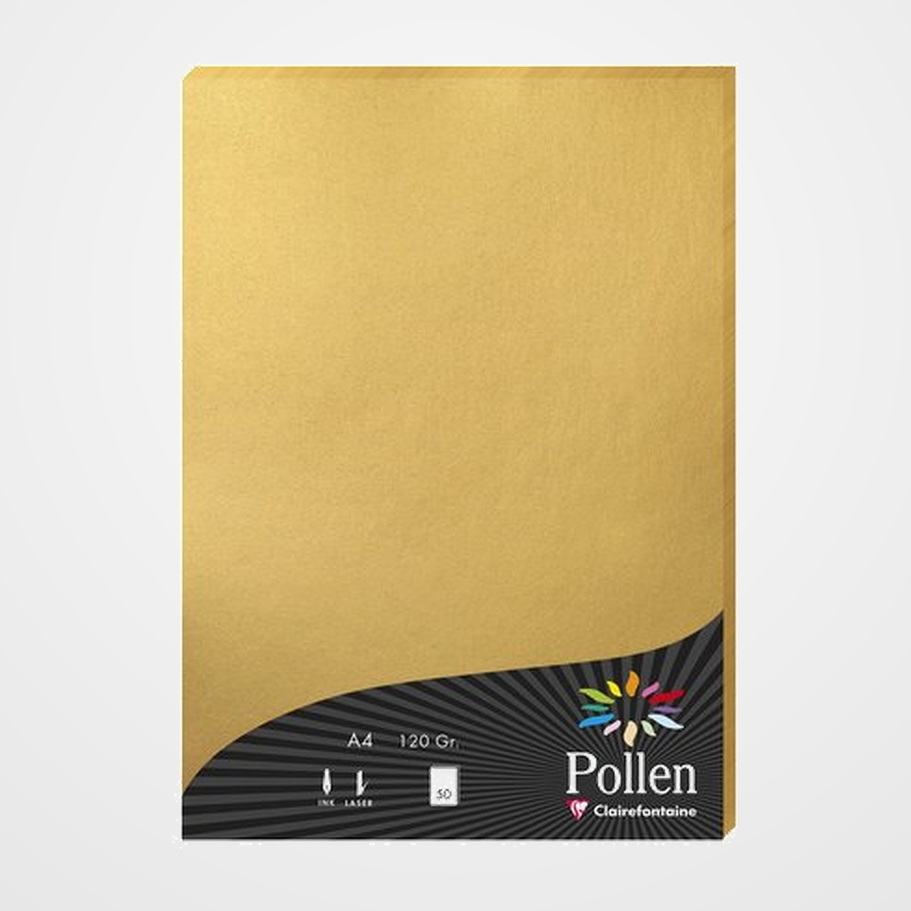 PAPEL CLAIREFONTAINE POLLEN A4 120g 50h DORADO