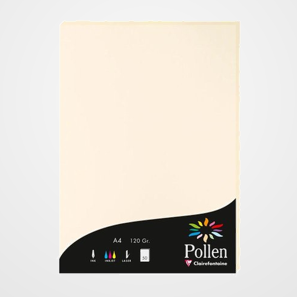 PAPEL CLAIREFONTAINE POLLEN A4 120g 50h MARFIL