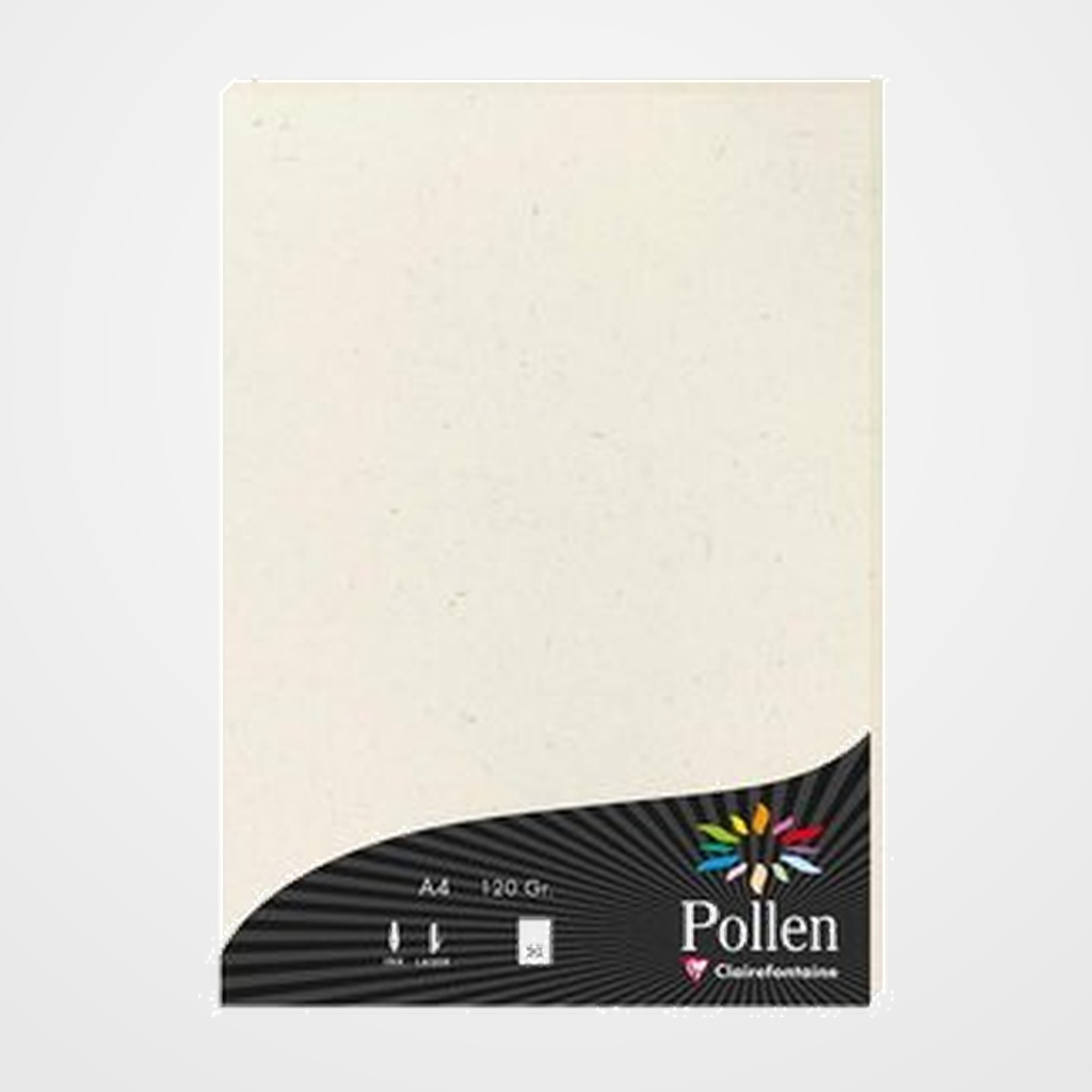 PAPEL CLAIREFONTAINE POLLEN A4 120g 50h NATURA RECICLADO