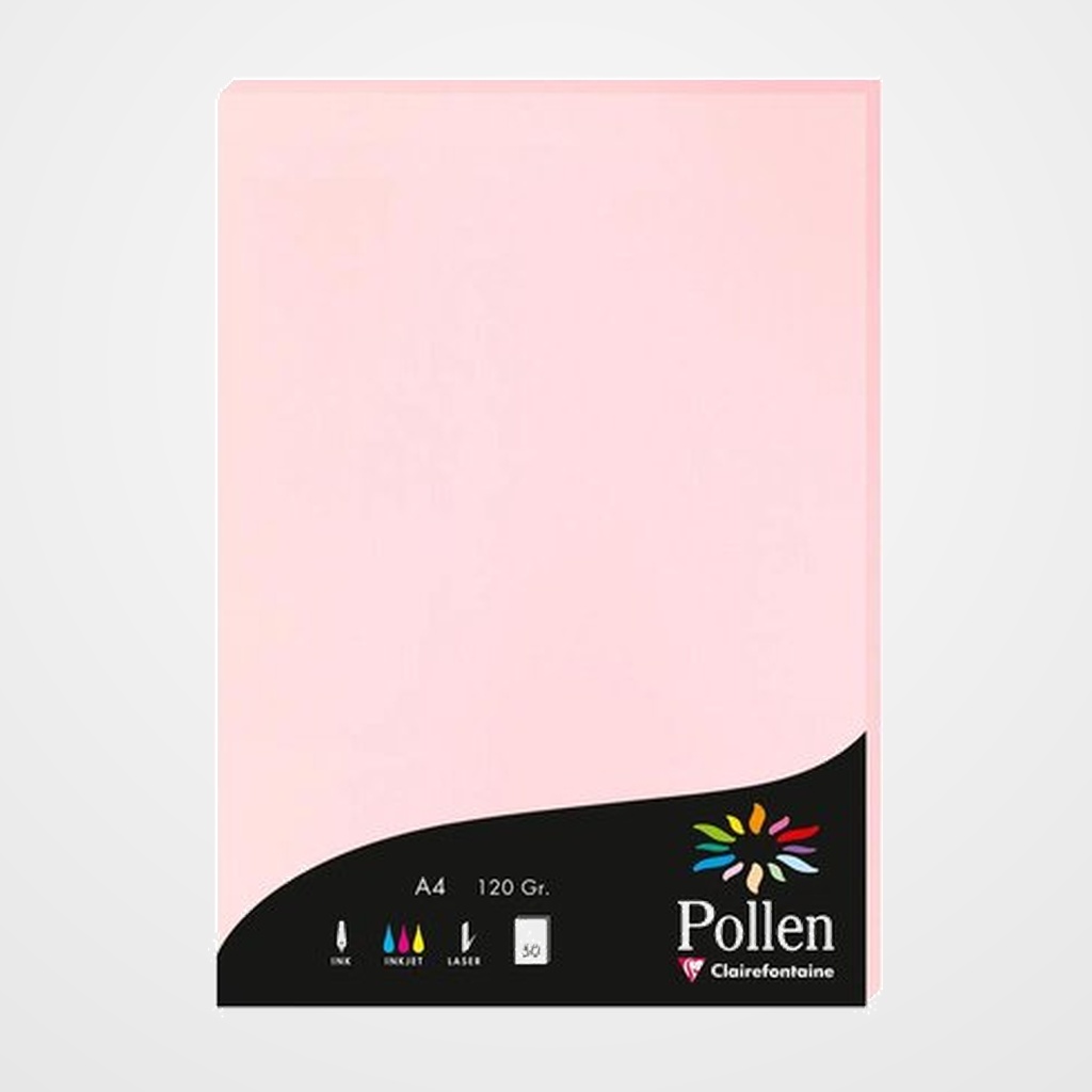 PAPEL CLAIREFONTAINE POLLEN A4 120g 50h ROSA
