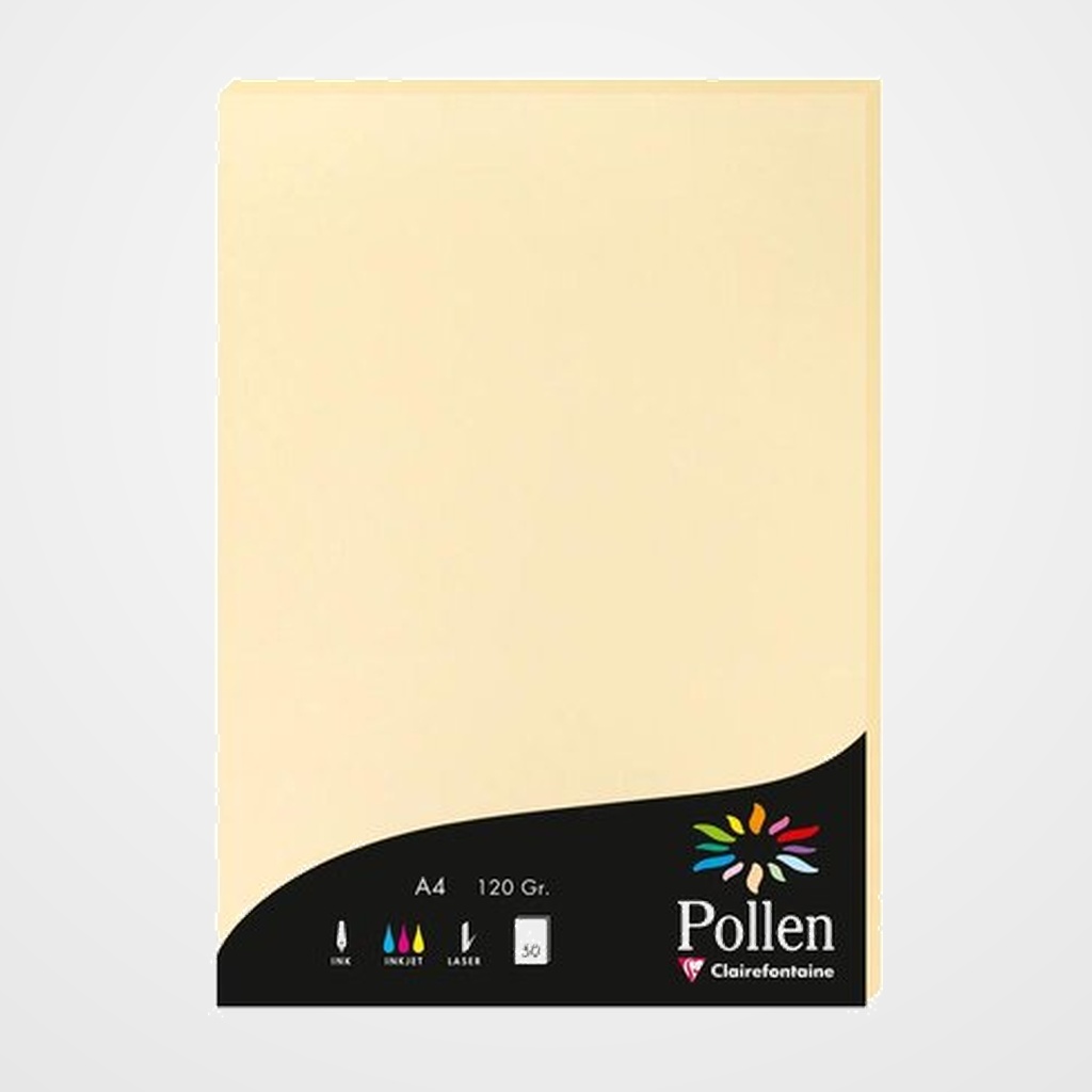 PAPEL CLAIREFONTAINE POLLEN A4 120g 50h VAINILLA