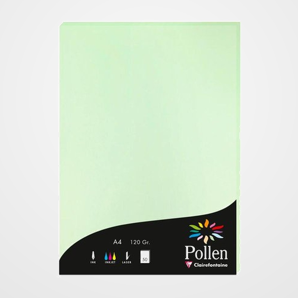 PAPEL CLAIREFONTAINE POLLEN A4 120g 50h VERDE