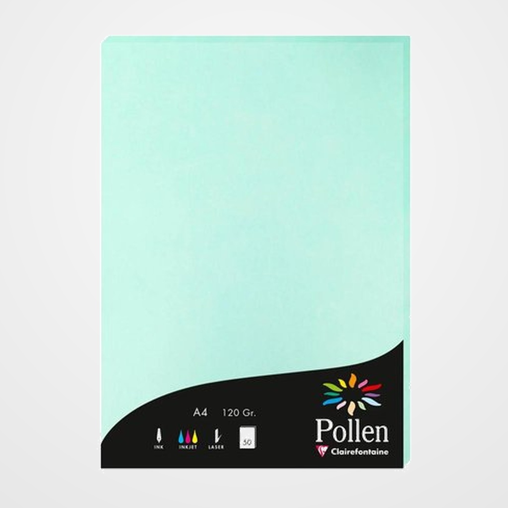 PAPEL CLAIREFONTAINE POLLEN A4 120g 50h VERDE JADE