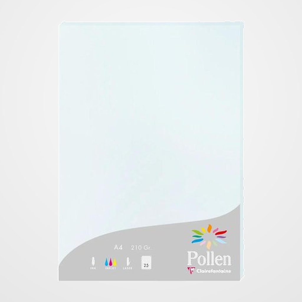 PAPEL CLAIREFONTAINE POLLEN A4 210g 25h AZUL